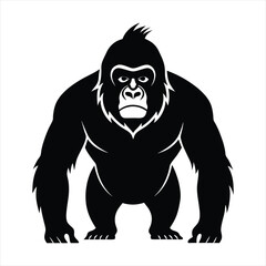 gorilla silhouette vector