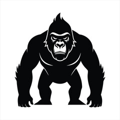 gorilla silhouette vector