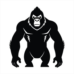 gorilla silhouette vector