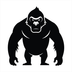 gorilla silhouette vector