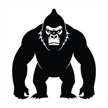 recommend clip art: gorilla silhouette vector