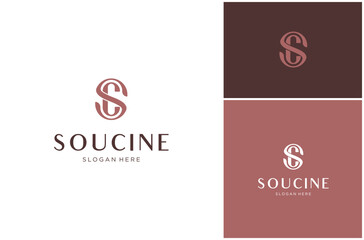 Letter SC CS Font Initial Monogram Luxury Elegant Minimalist Vector Logo Design Illustration