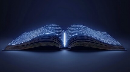 Braille book, fingertips reading the raised dots, soft ambient light