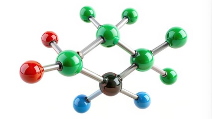 Obraz premium Methyl chloride molecular structure isolated on white Aerial, chemistry, toxic, technology, pollutant, organic, industrial, aerial, chloride, molecular, isolated, bond, laboratory
