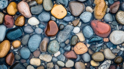 Ocean pebbles texture background
