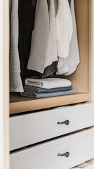 Wardrobe isolated on white background AI Generated