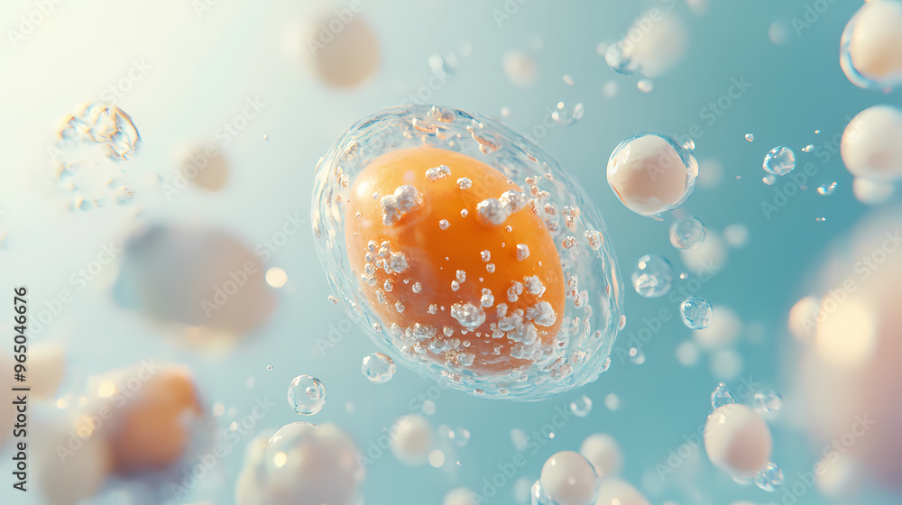 Poster dynamic presentation of microscopic cell structure