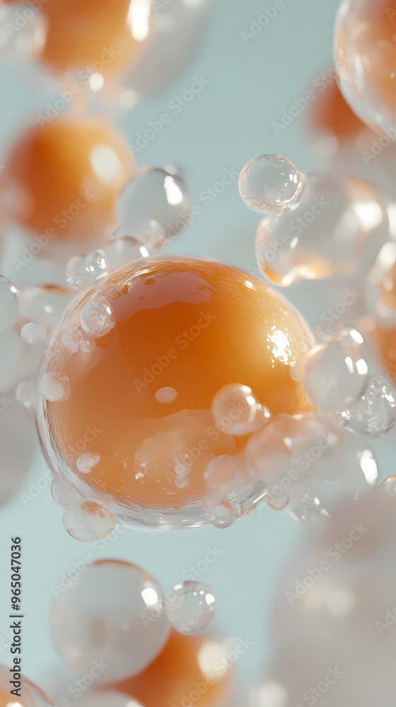 Poster dynamic presentation of microscopic cell structure
