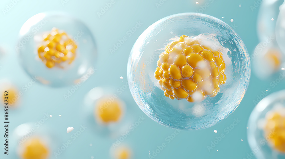 Poster dynamic presentation of microscopic cell structure
