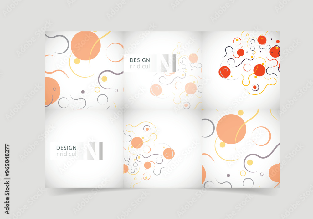 Poster Simple abstract background with rounded striped design element. Vector illustration.
