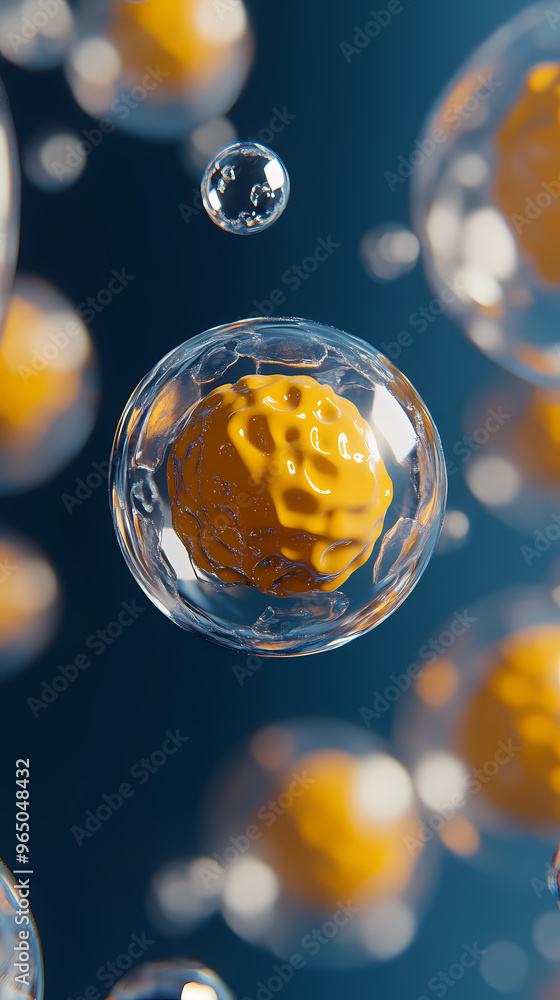 Poster dynamic presentation of microscopic cell structure