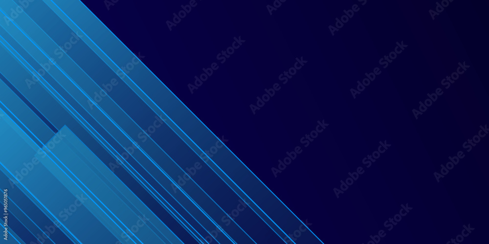 Poster abstract modern dark blue background with shiny line shape. gradient stripes blue colorful abstract 