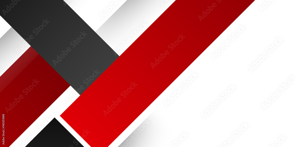 Aufkleber modern 3d red grey abstract tech geometric shapes background. color abstract lines trendy geometric 