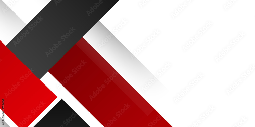 Aufkleber modern 3d red grey abstract tech geometric shapes background. color abstract lines trendy geometric 