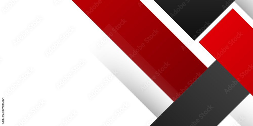 Aufkleber modern 3d red grey abstract tech geometric shapes background. color abstract lines trendy geometric 