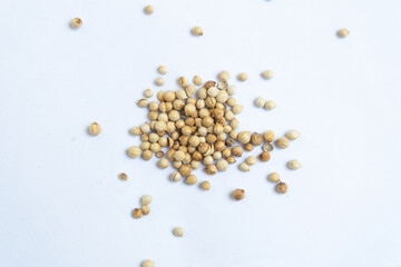 coriander on white background