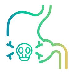 stomach Line Gradient Icon