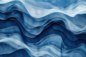 Obraz premium The image is a wave pattern with a blue and white color scheme