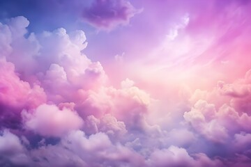 Ethereal Foggy Sky with Blurred Pastel Gradient, Shades of Pink and Purple smooth textured Background