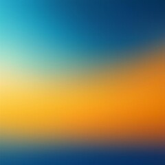 Obraz premium Abstract Gradient Background with Blue, Yellow, and Orange Colors, Blurred Edges, and Light Effects - Minimalist and Simple Design