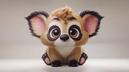 Obraz premium 3D Cute Potoo Character: Adorable and Expressive Potoo Design 
