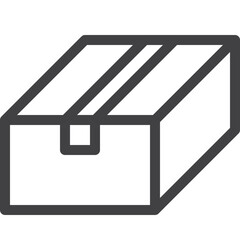 Simple vector drone box outline icon on white background