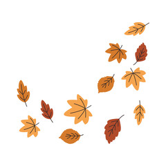 Autumn Leaf Swirl Design