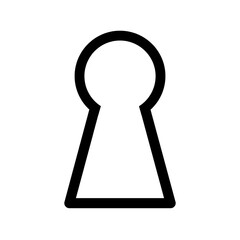 Key hole icon in black and outline style