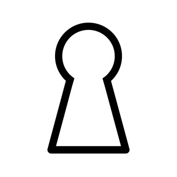 recommend clip art: Key hole icon in black and outline style