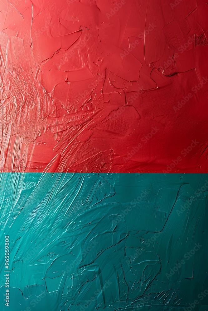 Poster gradient background blending from red to teal
