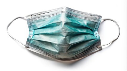 A surgical metal mask with dual straps for a snug and secure fit, set against a clean white