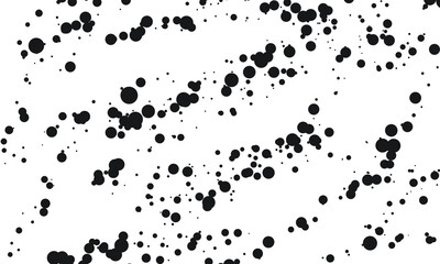 Watercolor splash and dots in black and white tone for background and decoration