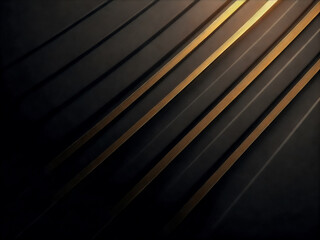 Obraz premium A black and gold striped background with a gold stripe on the left side