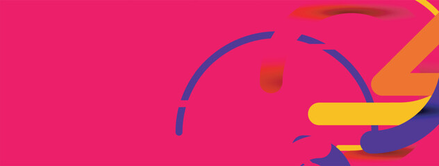 Linear design colorful circles and lines