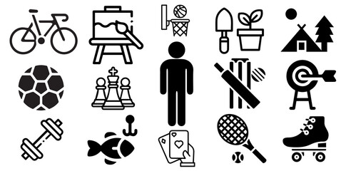 Drawing Style Pack Of Various Activities Vector Illustration.	