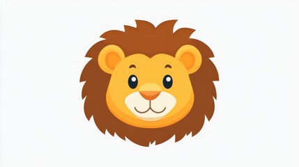 Cute Lion Emoji Illustration