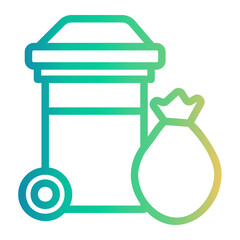 trash Line Gradient Icon
