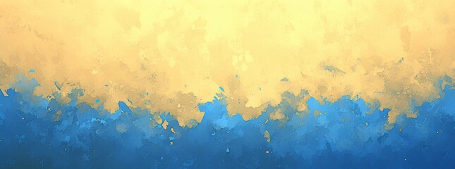 Gradient Background with Blue and Yellow Color Scheme, Grainy Texture and Blurred Edges
