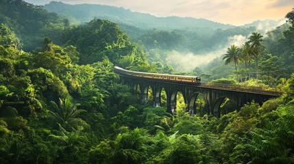 railway bridge in the mountains