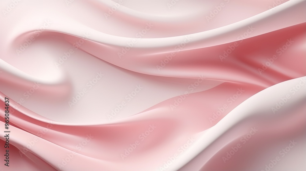 Poster a soft, delicate pink and white abstract background with smooth, flowing curves. the colors blend se