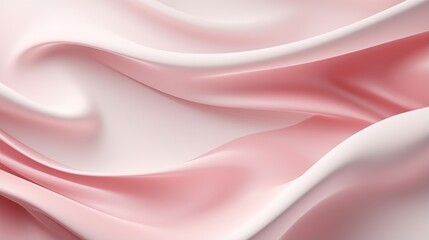 Obraz premium A soft, delicate pink and white abstract background with smooth, flowing curves. The colors blend seamlessly, creating a sense of calm and serenity.