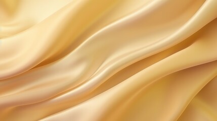 A soft, golden fabric drapes gracefully, creating a luxurious and elegant background.