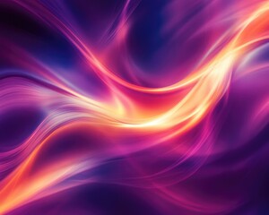 Obraz premium Energy Wave Abstract Art: Flowing Design with Glowing Light and Graphic Elements