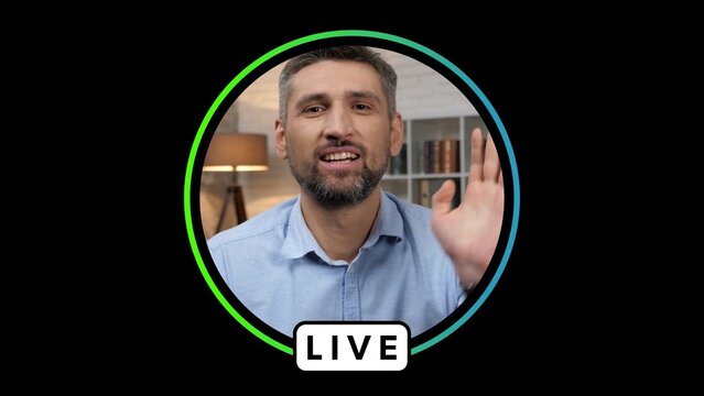 Circular Live Social Feed Overlay Frame