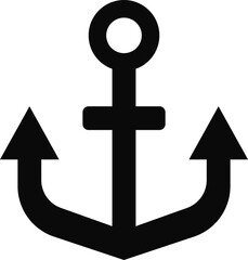 Fototapeta premium Rounded filled Ship Anchor Icon