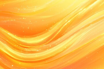 Vibrant Abstract Waves of Yellow and Orange Light Illuminating Modern Graphic Design