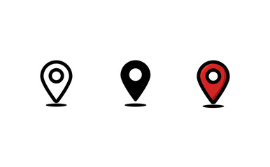 Location icon pack stock vector 