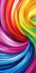 Fototapeta premium Rainbow Harmony: A Creative Burst of Vibrant Colors in Abstract Background