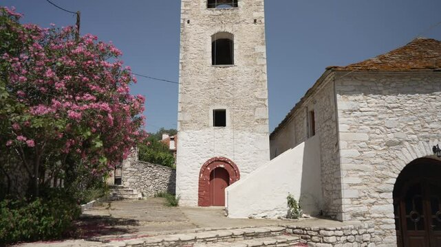 View of Church of Agia Paraskevi in Theologos, Theologos, Thassos, Aegean Sea, Greek Islands, Greece, Europe