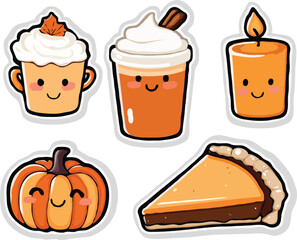 set of cakes and desserts